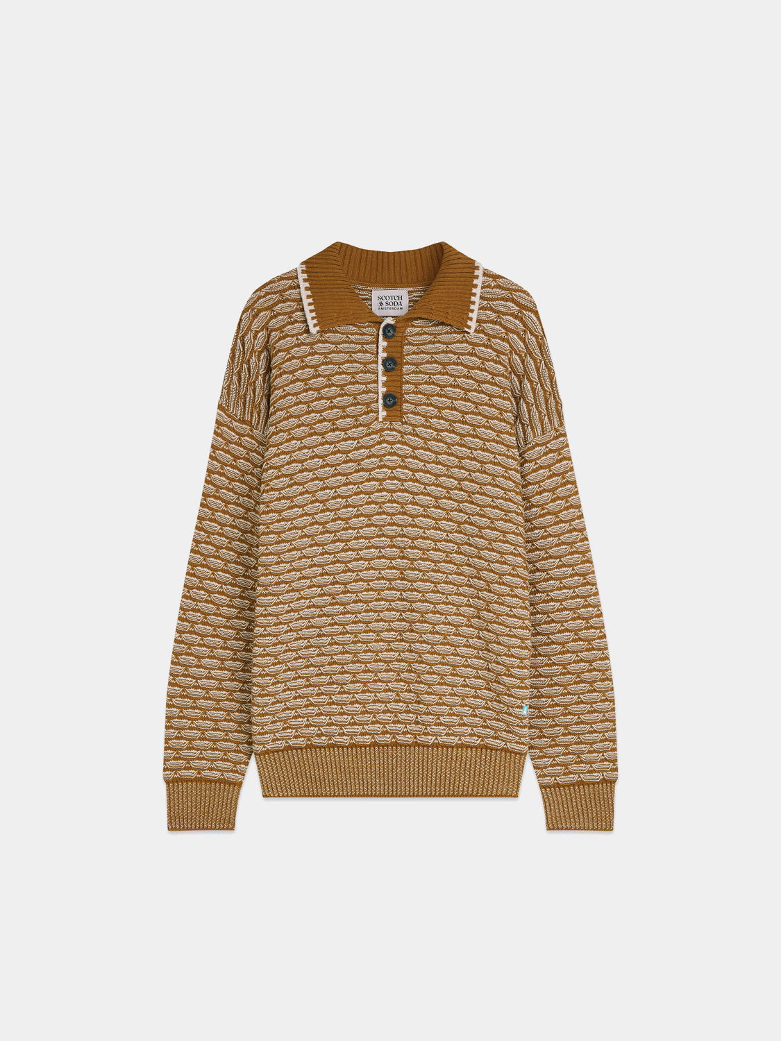 Dropped shoulder knit polo - Scotch & Soda AU