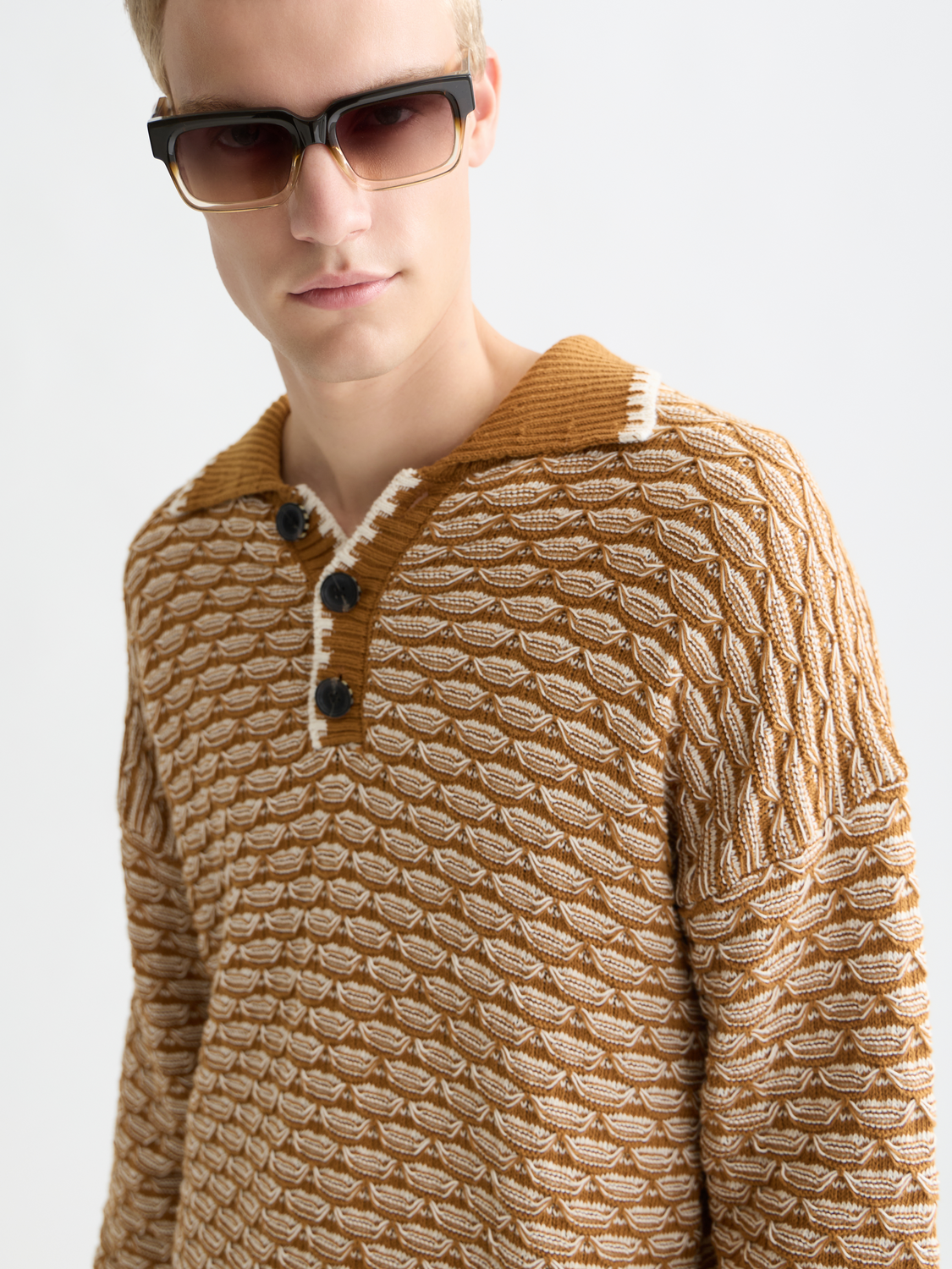 Dropped shoulder knit polo - Scotch & Soda AU