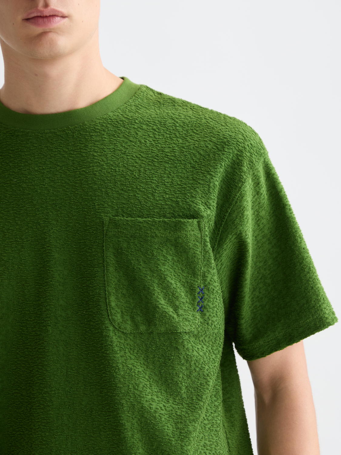 Jacquard towelling t-shirt - Scotch & Soda AU