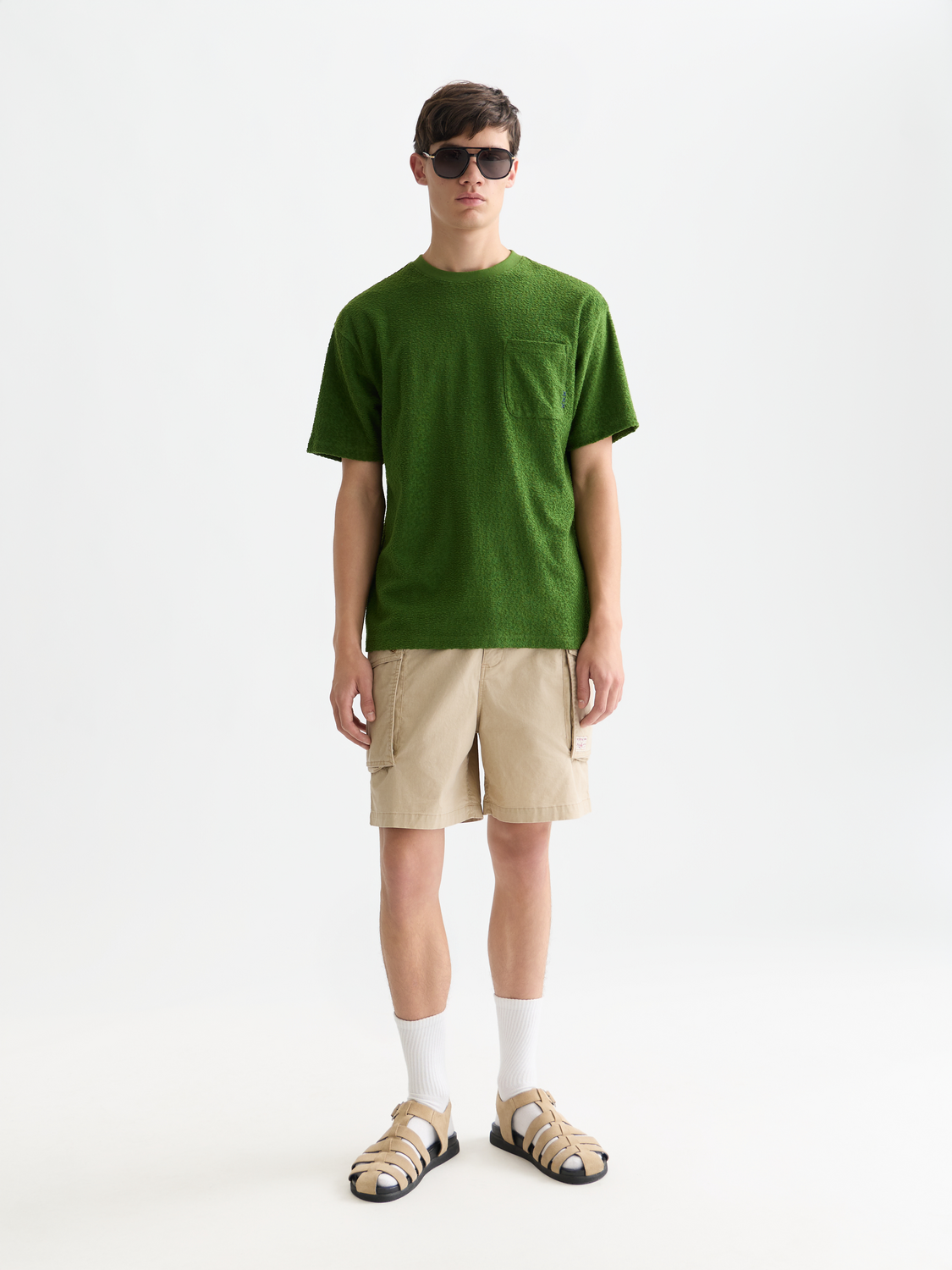 Jacquard towelling t-shirt - Scotch & Soda AU