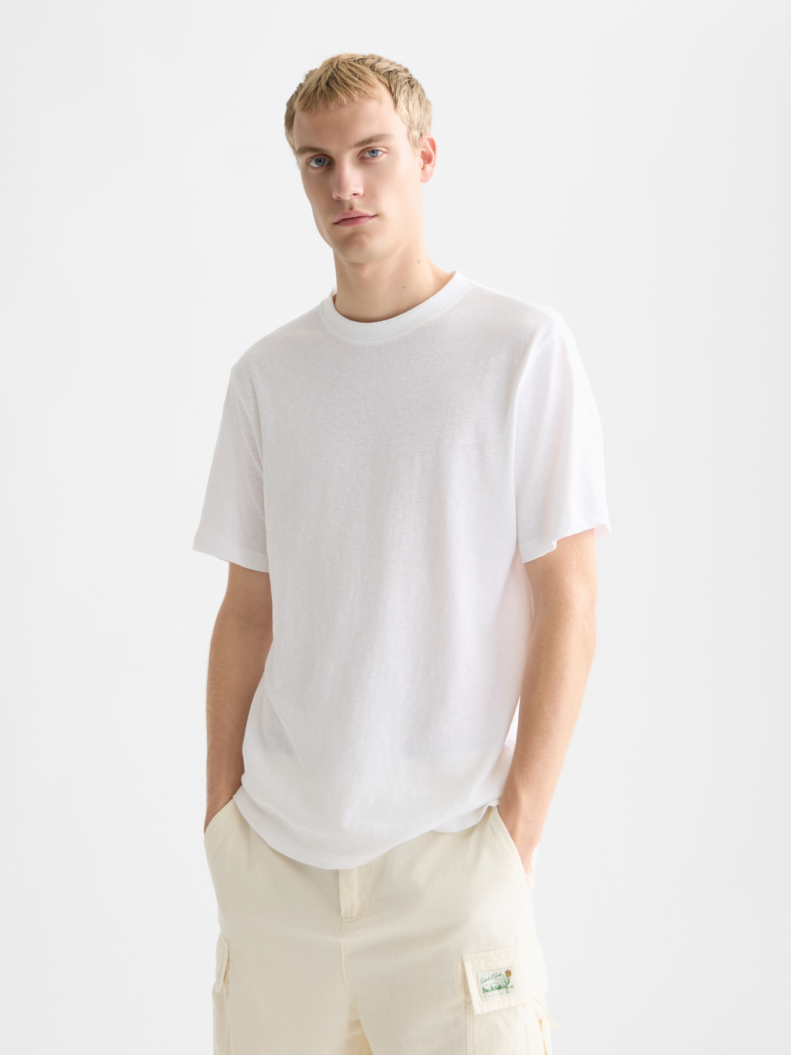 Cotton-linen t-shirt - Scotch & Soda AU