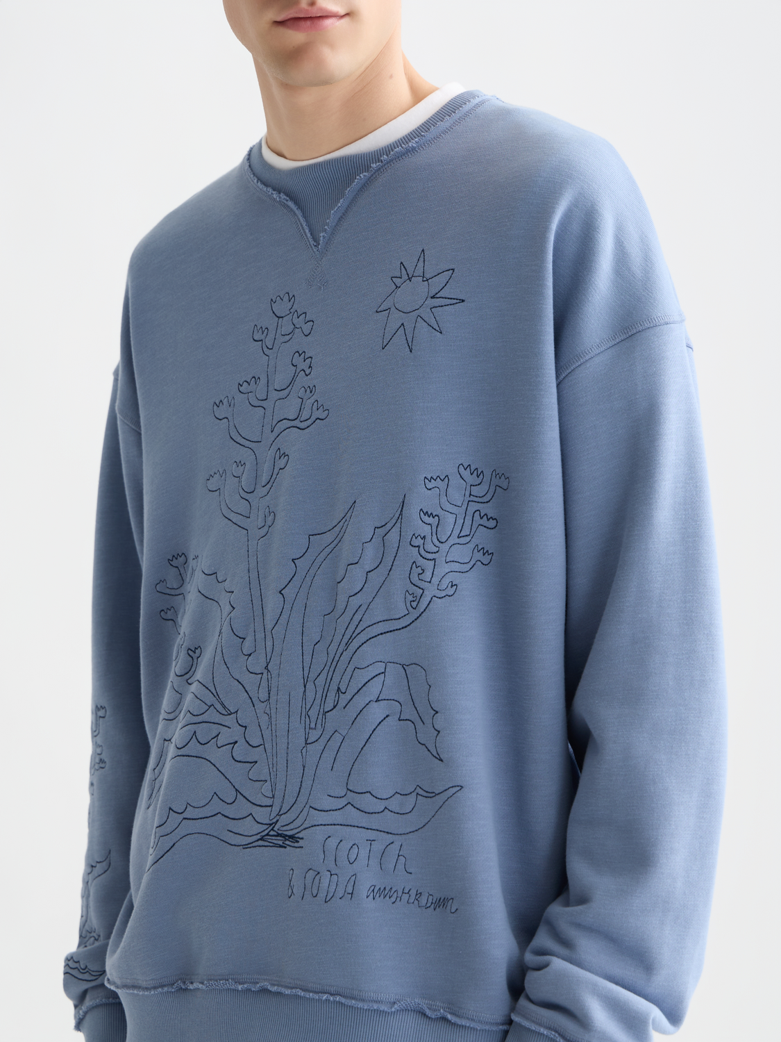 Embroidered sweatshirt - Scotch & Soda AU