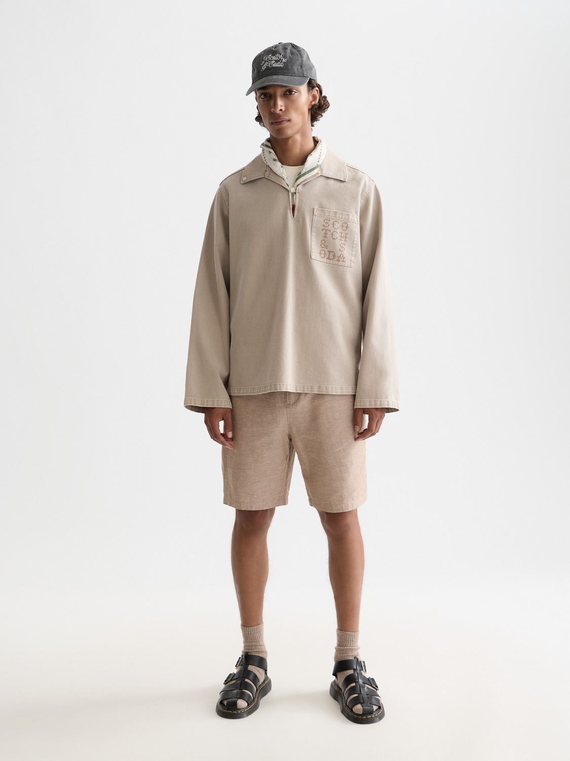 Fave cotton-linen shorts - Scotch & Soda AU