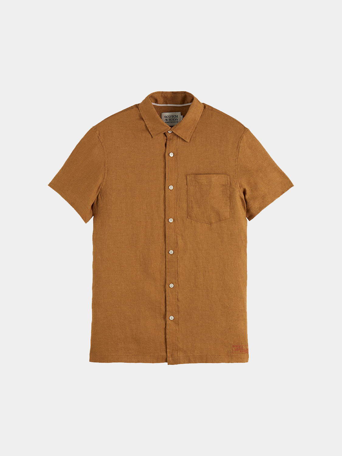 Short sleeved linen shirt - Scotch & Soda AU
