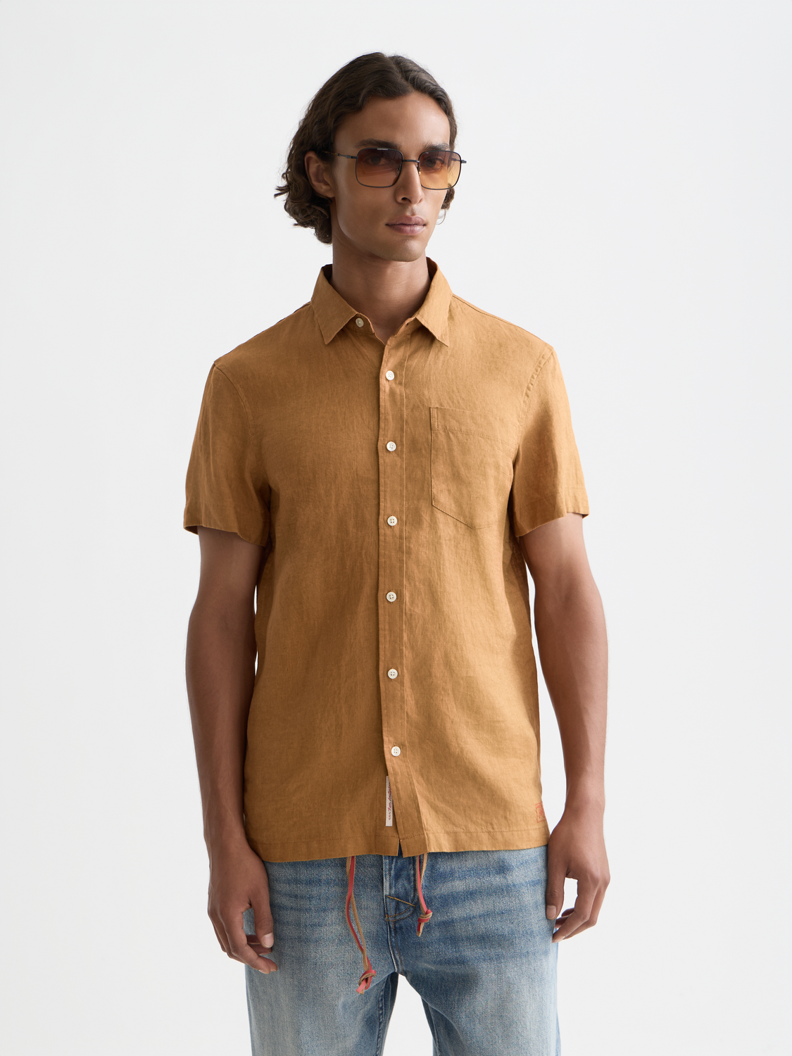 Short sleeved linen shirt - Scotch & Soda AU