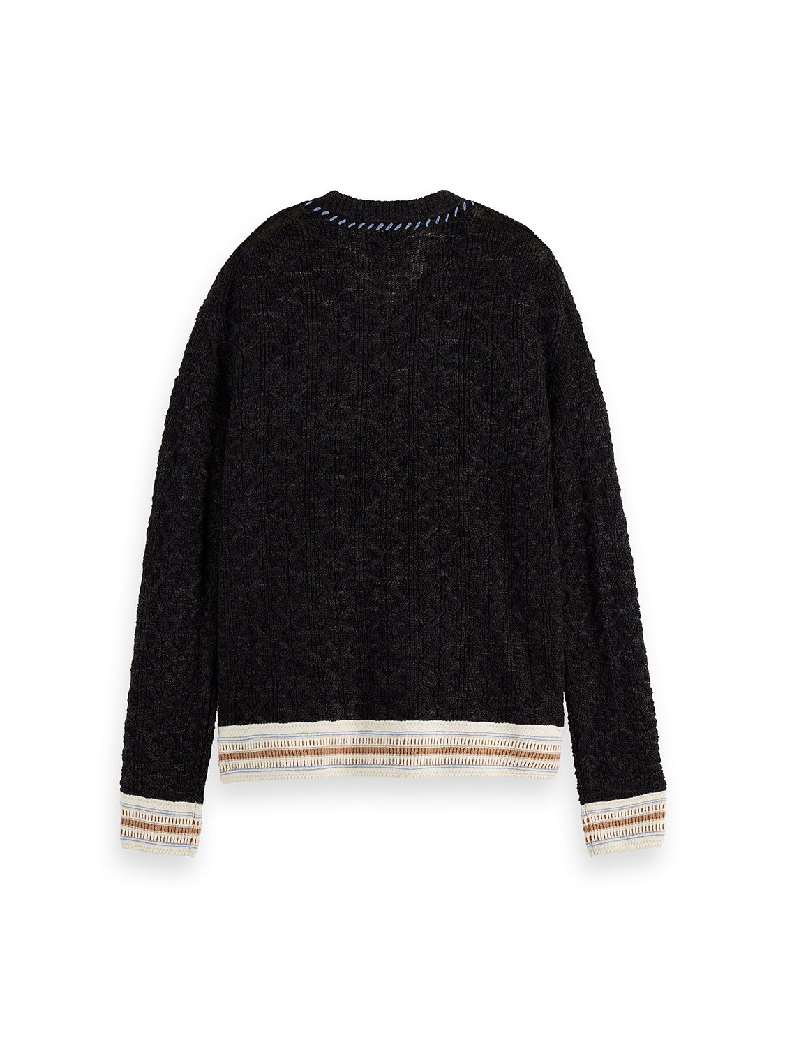 V-neck cable pullover - Scotch & Soda AU