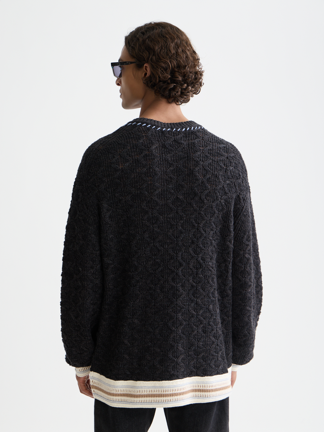 V-neck cable pullover - Scotch & Soda AU