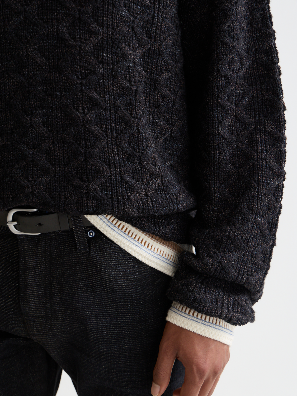 V-neck cable pullover - Scotch & Soda AU