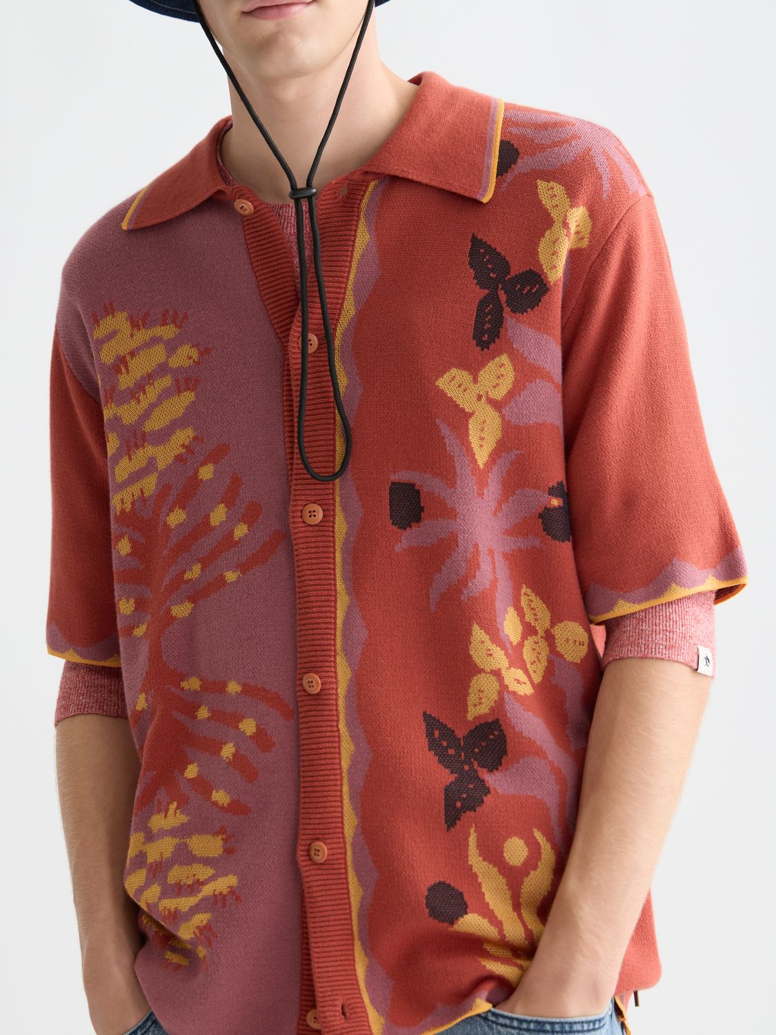 Knitted jaquard short sleeved shirt - Scotch & Soda AU