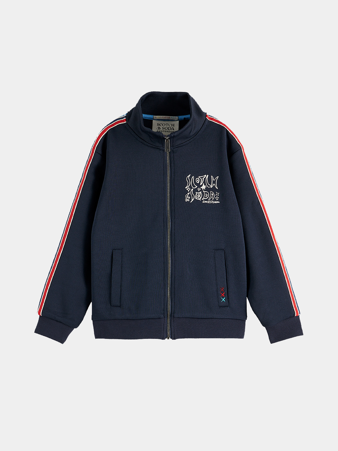Kids - Interlock zip-through sweatshirt - Scotch & Soda AU