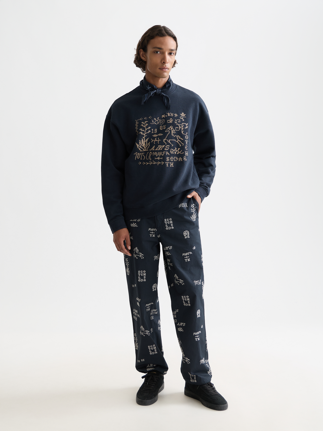 Embroidered artwork sweatshirt - Scotch & Soda AU