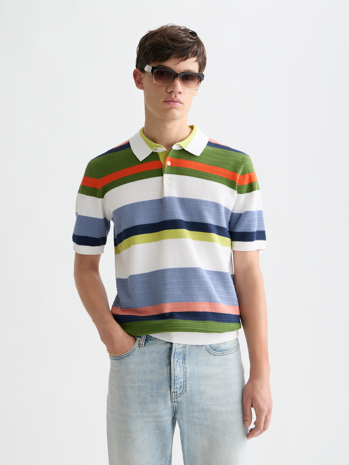 Knitted striped polo - Scotch & Soda AU