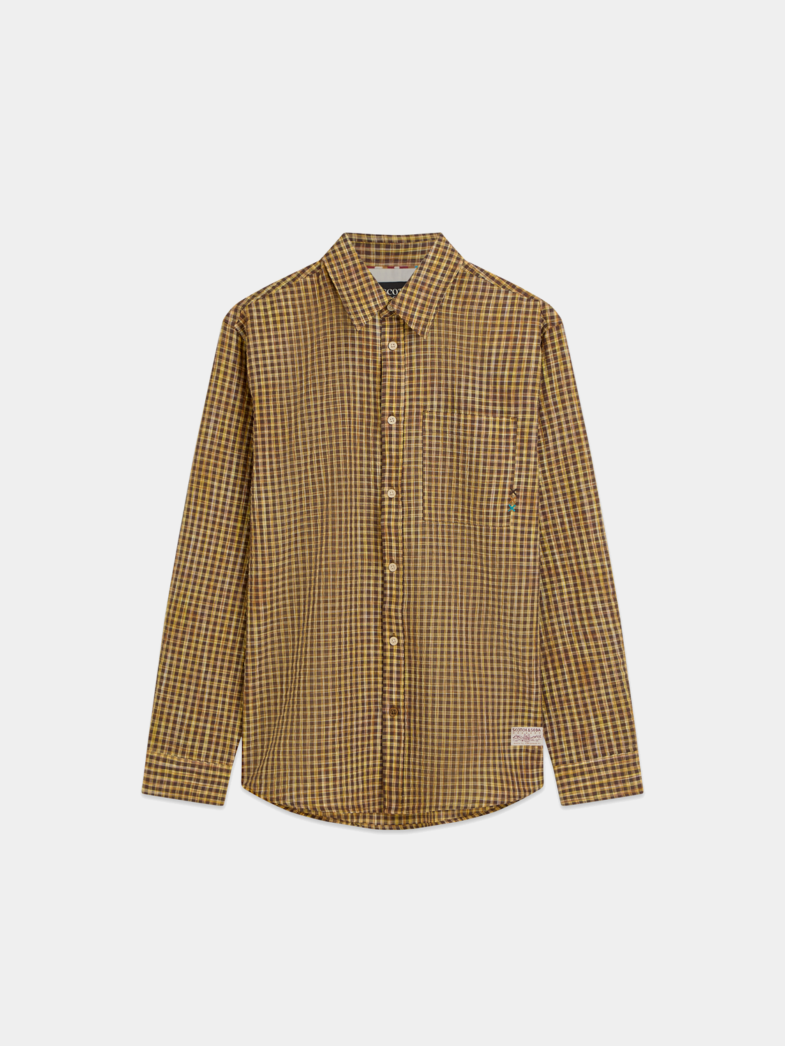 Seersucker micro-check shirt - Scotch & Soda AU