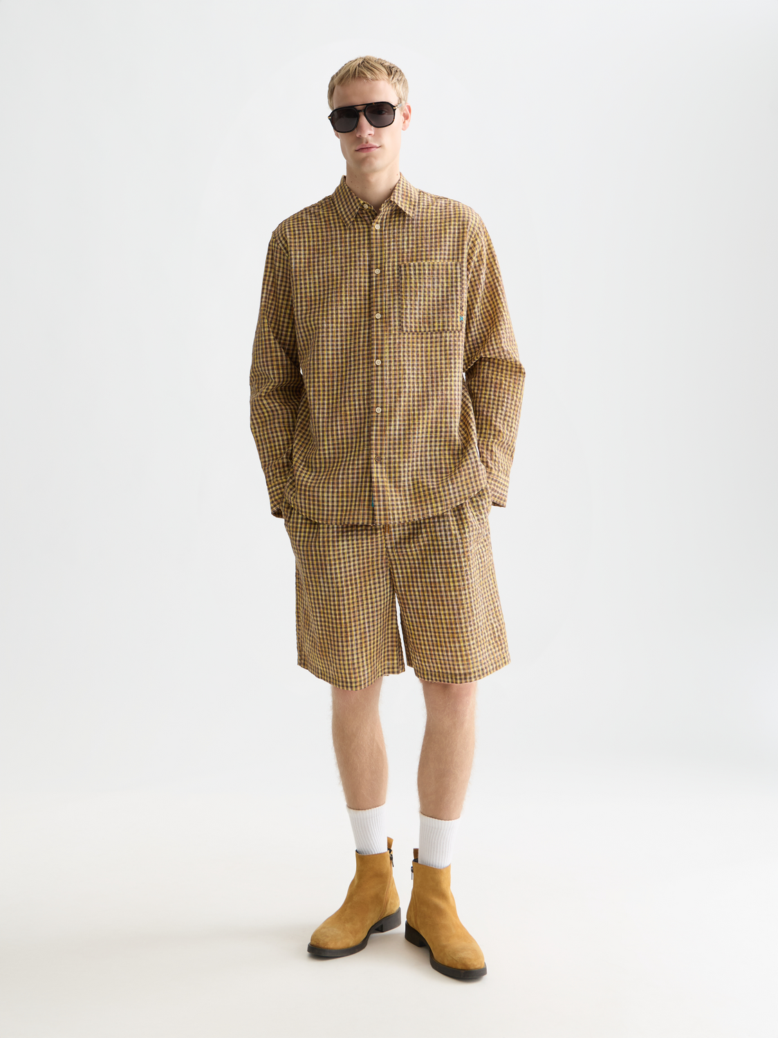 Seersucker micro-check shirt - Scotch & Soda AU