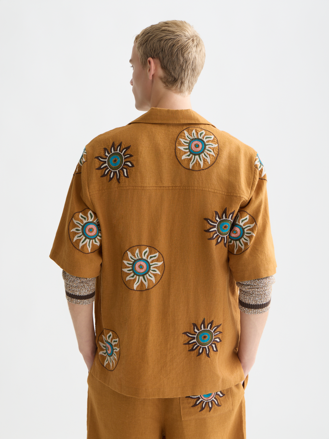 Embroidered linen short sleeved shirt - Scotch & Soda AU