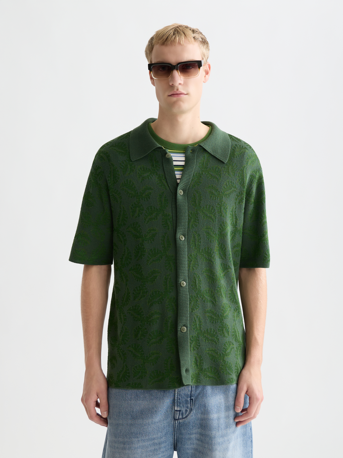 Knitted jaquard short sleeved shirt - Scotch & Soda AU