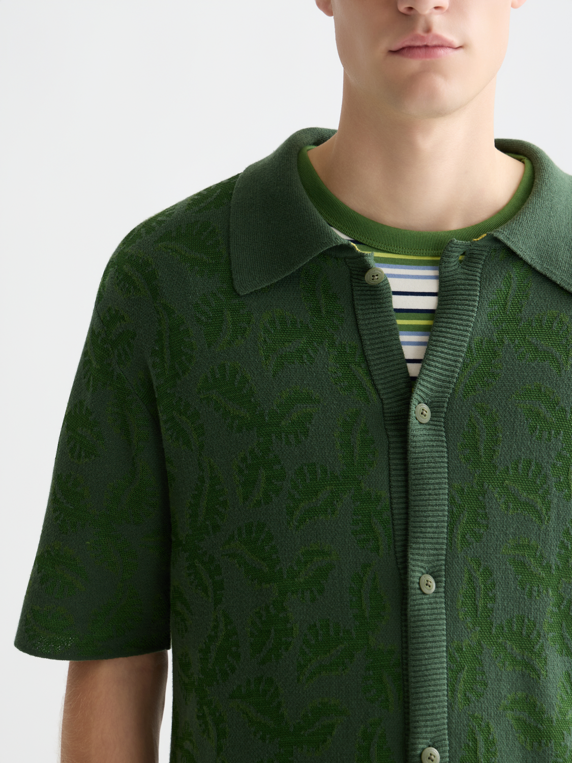 Knitted jaquard short sleeved shirt - Scotch & Soda AU