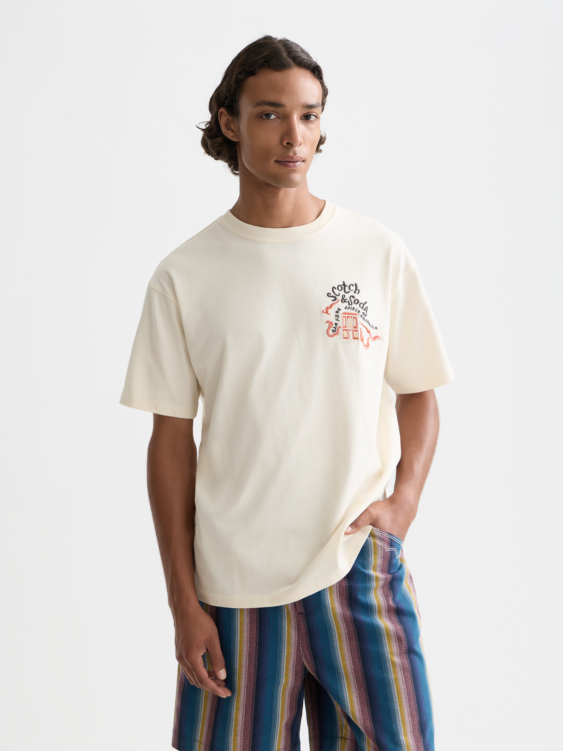 Embroidered t-shirt - Scotch & Soda AU