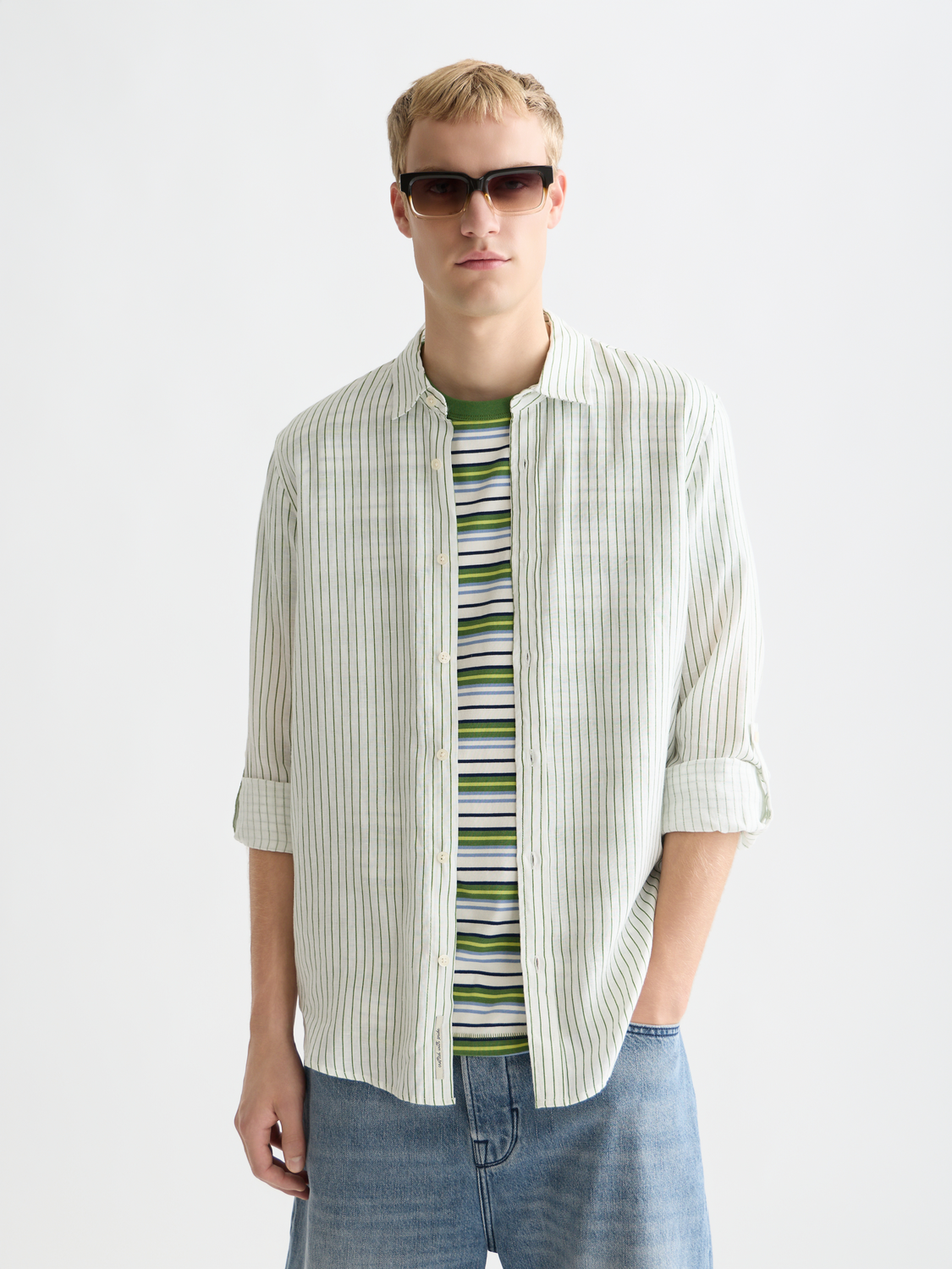 Striped linen shirt