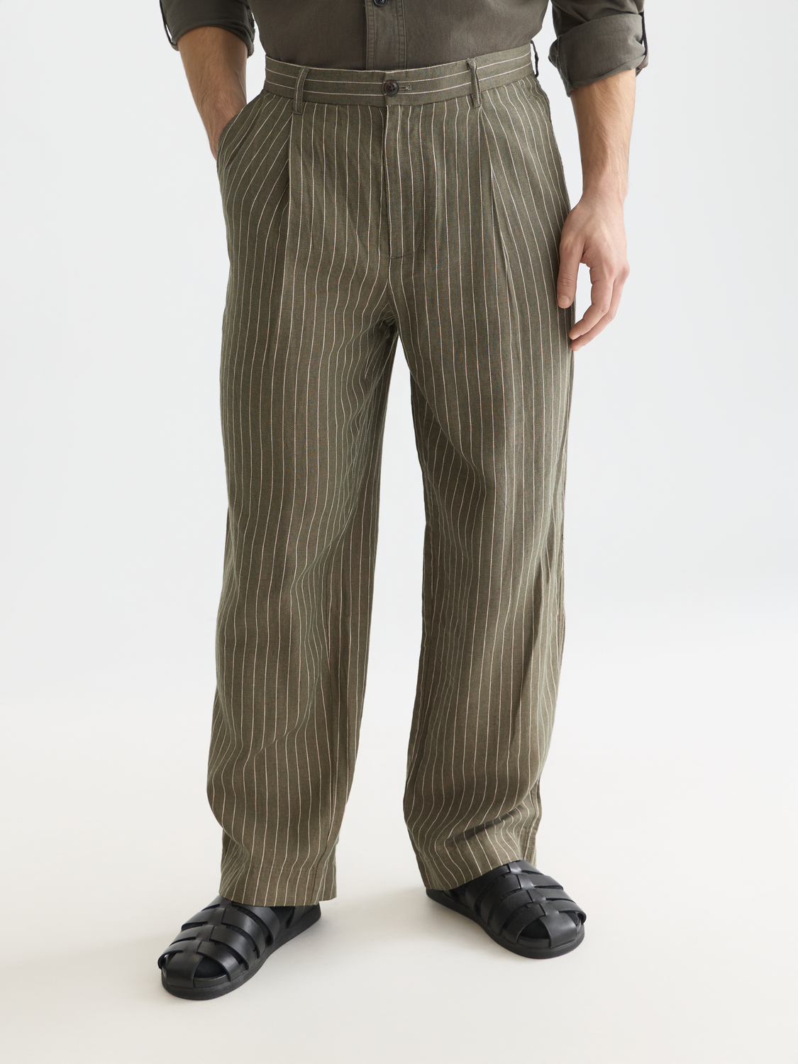 Pleated pinstriped chino - Scotch & Soda AU