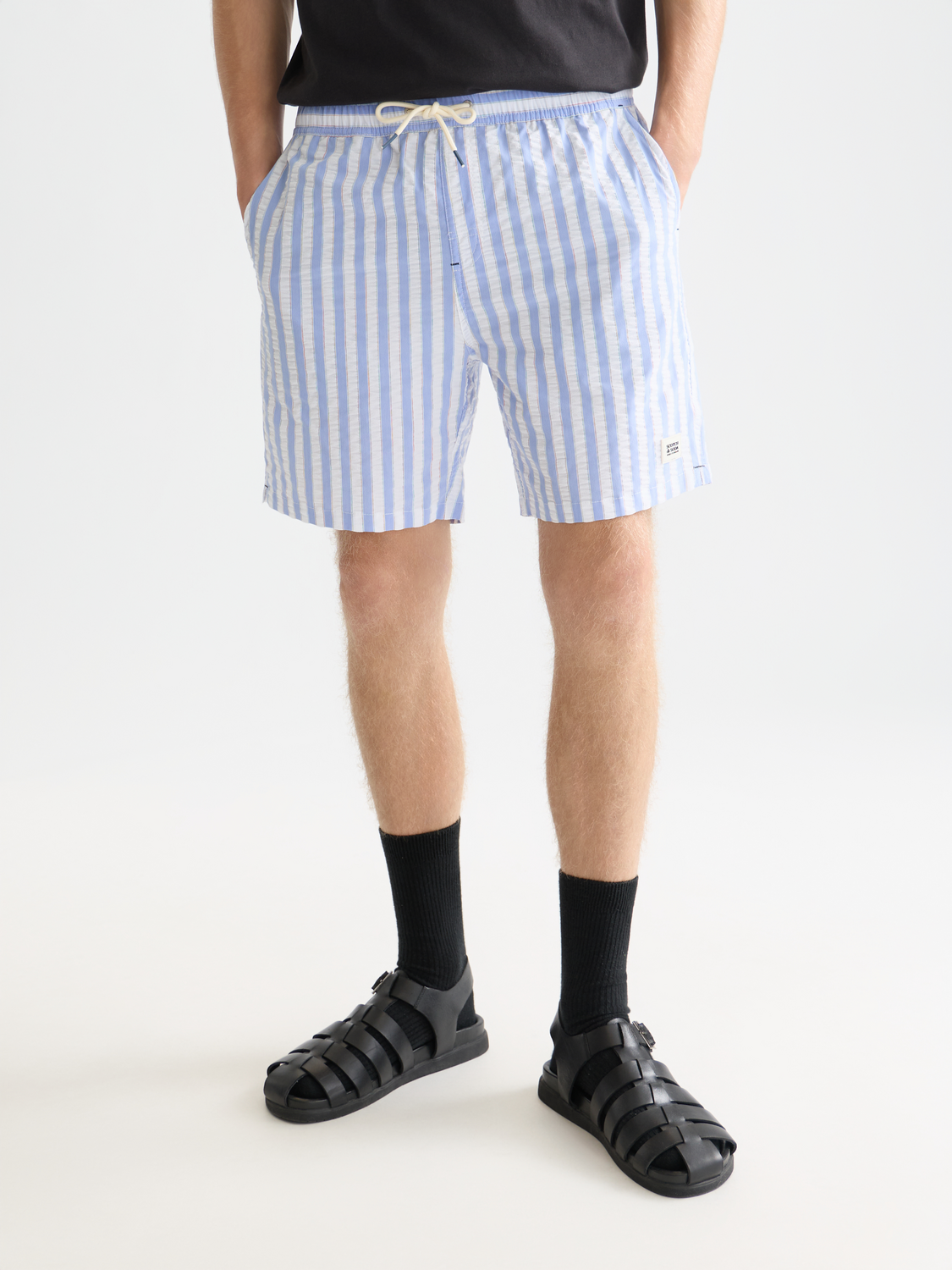 Striped mid-length swimshorts - Scotch & Soda AU
