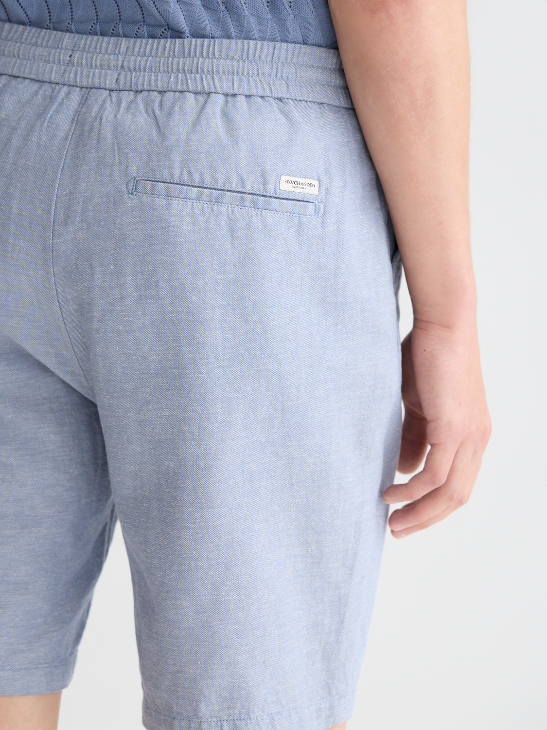 Fave cotton-linen shorts - Scotch & Soda AU