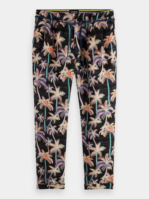 Twilt printed linen blend pleated chino - Scotch & Soda AU