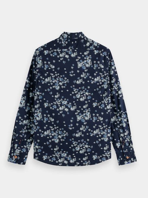 Slim-fit printed poplin shirt - Scotch & Soda AU