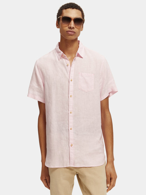 Short sleeve linen shirt - Scotch & Soda AU