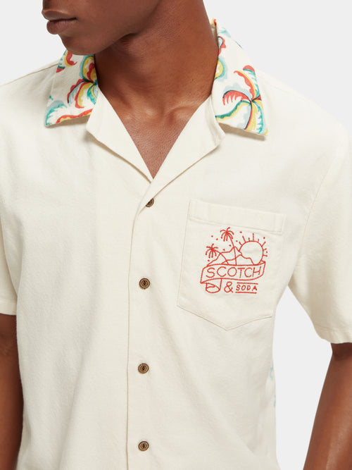 Relaxed-fit shirt with prints and embroideries - Scotch & Soda AU