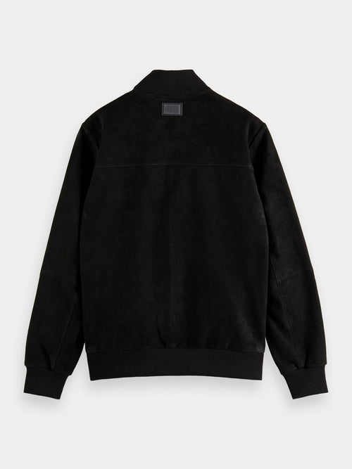Embroidered suede bomber jacket - Scotch & Soda AU