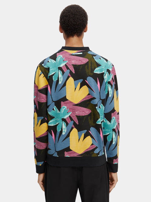 Printed crewneck organic cotton sweatshirt - Scotch & Soda AU