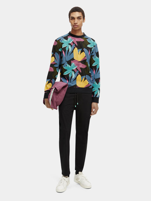 Printed crewneck organic cotton sweatshirt - Scotch & Soda AU