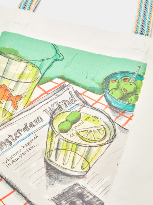 Canvas artwork tote bag - Scotch & Soda AU