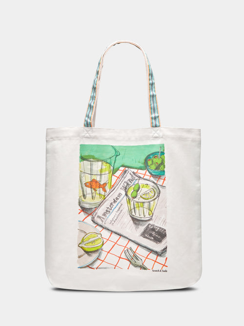 Canvas artwork tote bag - Scotch & Soda AU