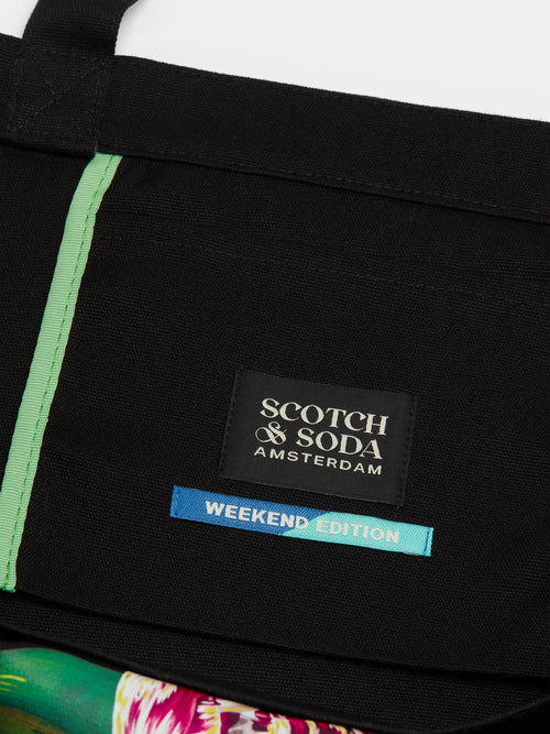 Canvas artwork tote bag - Scotch & Soda AU