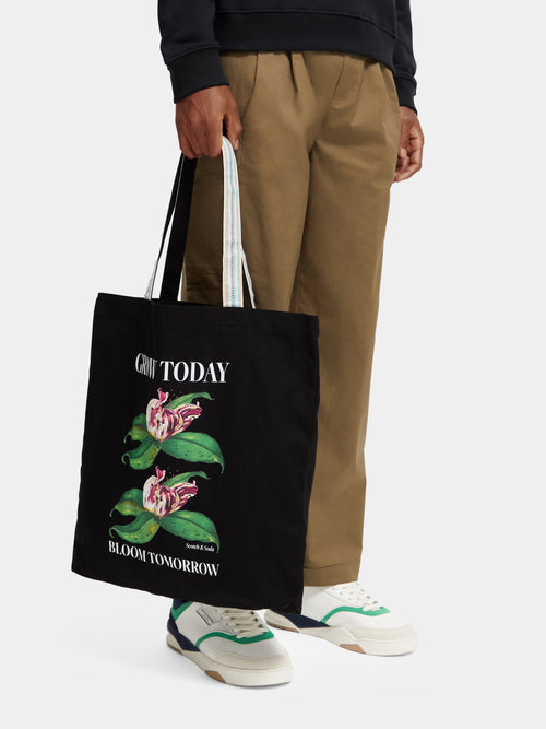 Canvas artwork tote bag - Scotch & Soda AU