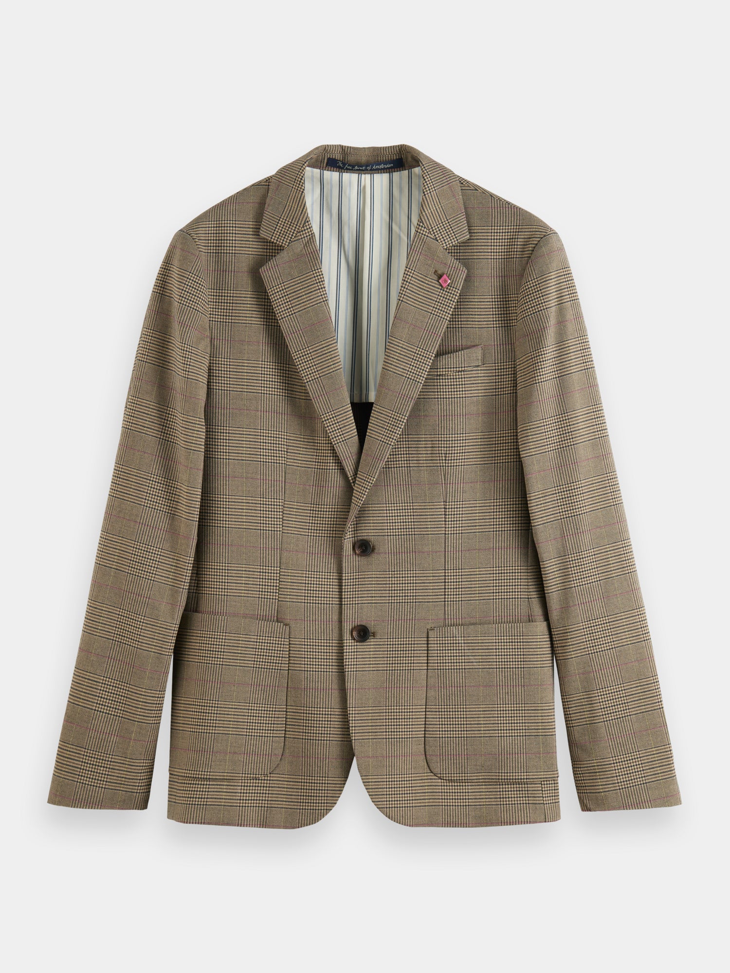 Single-breasted yarn-dyed checked blazer - Scotch & Soda AU
