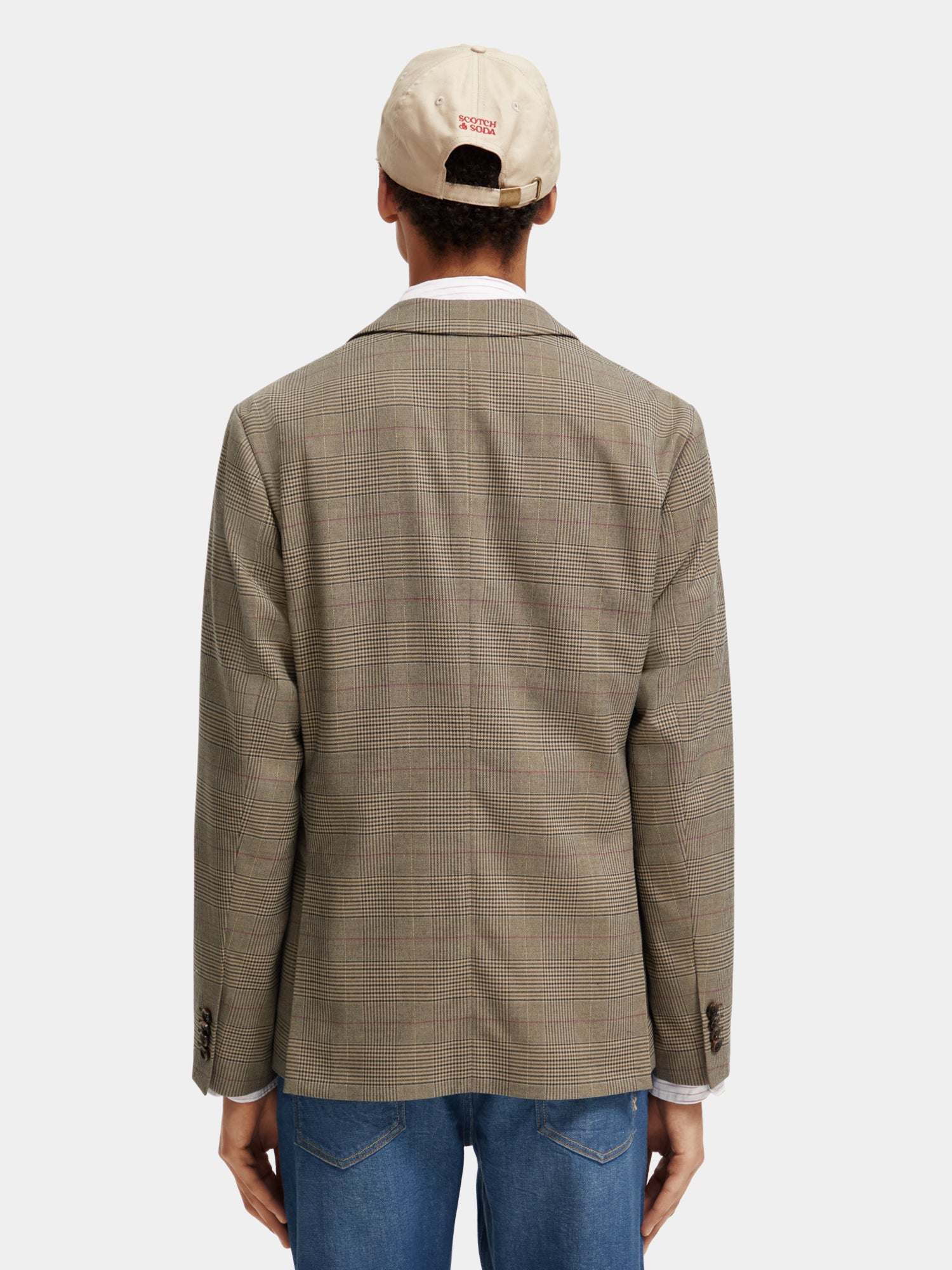 Single-breasted yarn-dyed checked blazer - Scotch & Soda AU