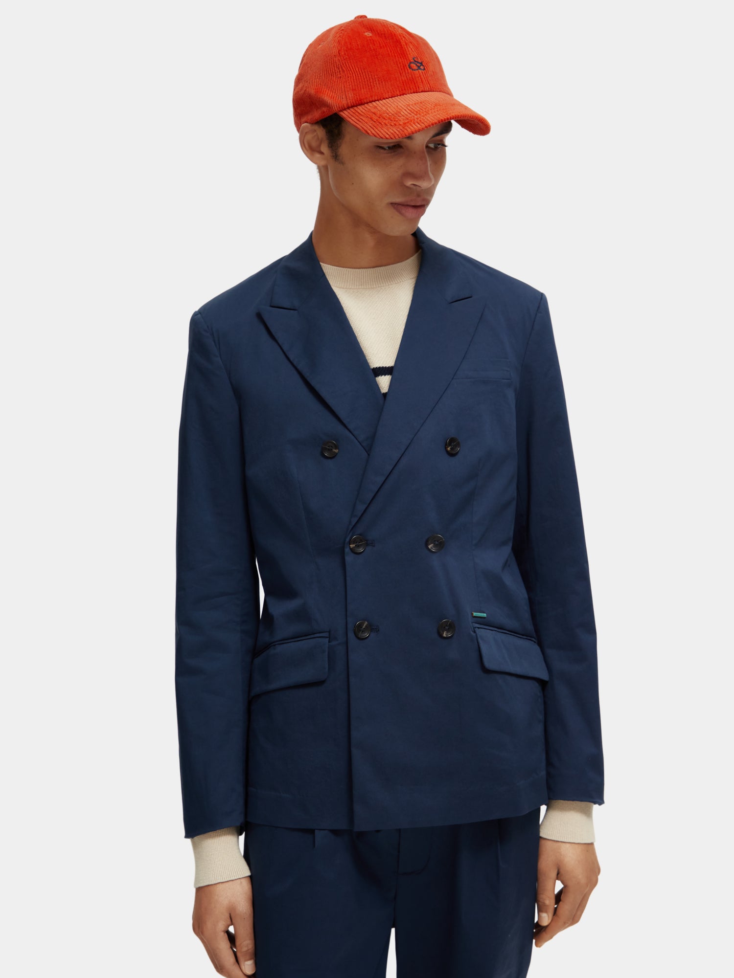 Double-breasted poplin blazer - Scotch & Soda AU
