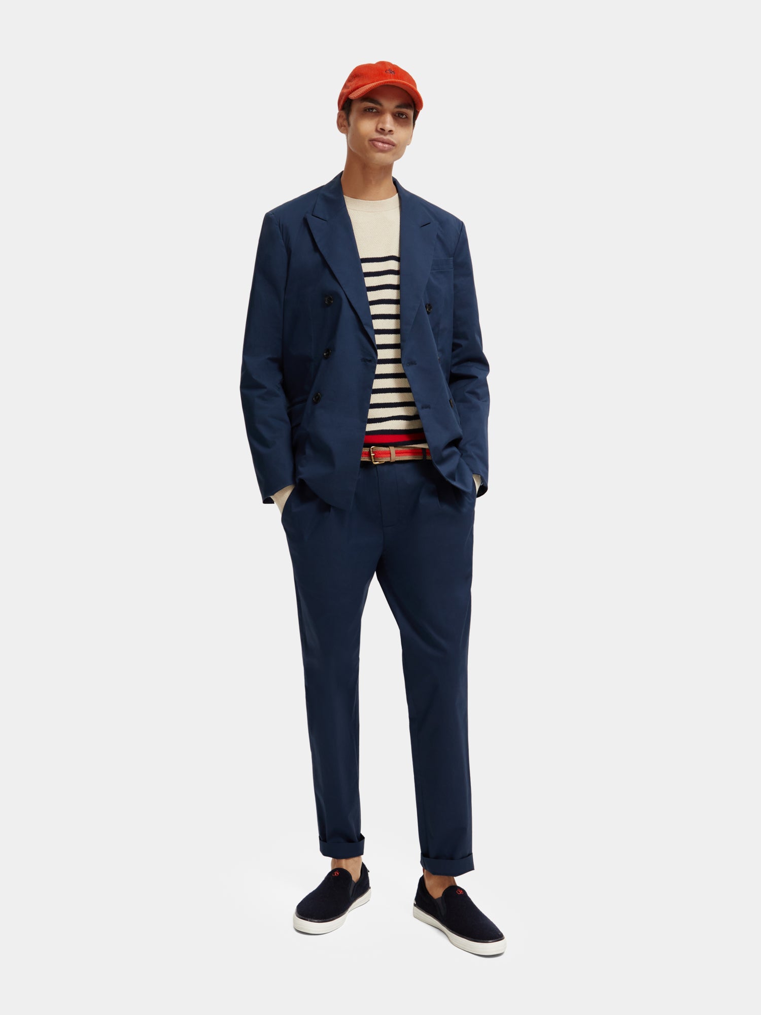 Double-breasted poplin blazer - Scotch & Soda AU