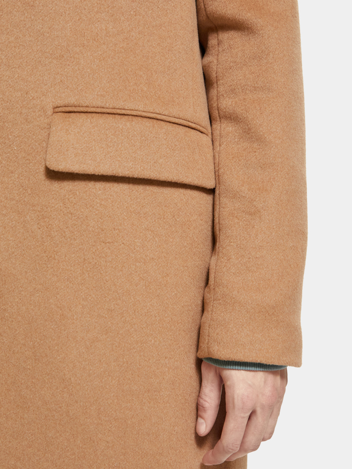 Single-breasted wool blend overcoat - Scotch & Soda AU
