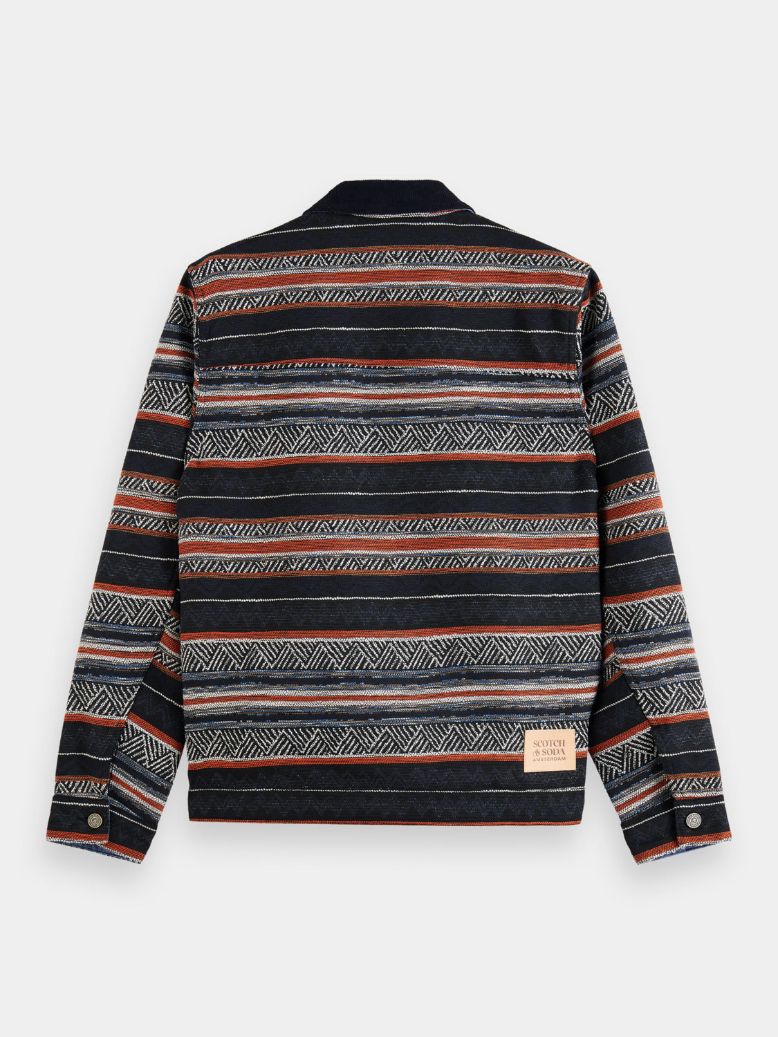 Cotton blend jacquard trucker jacket - Scotch & Soda AU