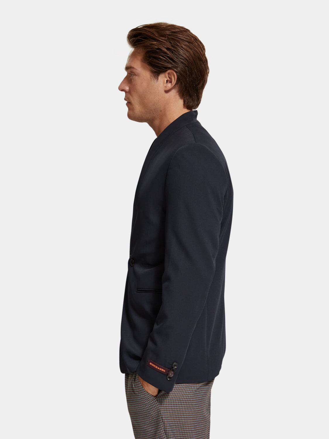 7440 37 1 Double Slash Stand Collar Suit