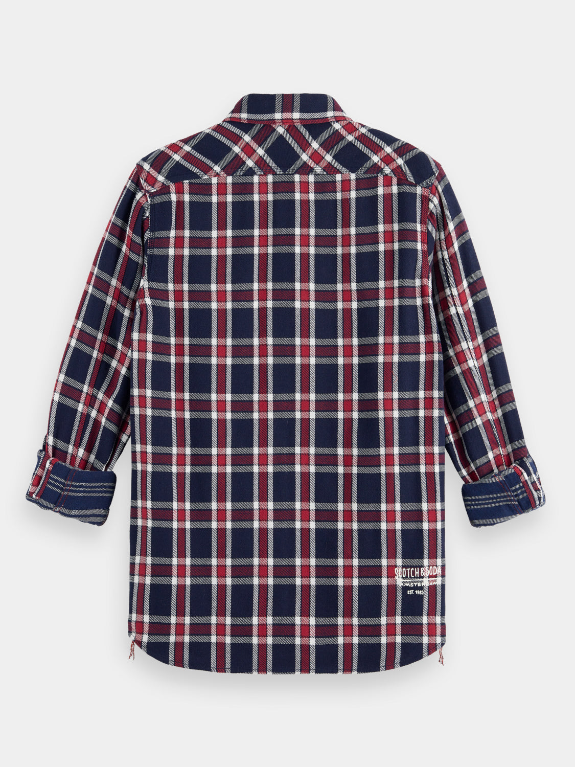 Double-faced twill check shirt - Scotch & Soda AU