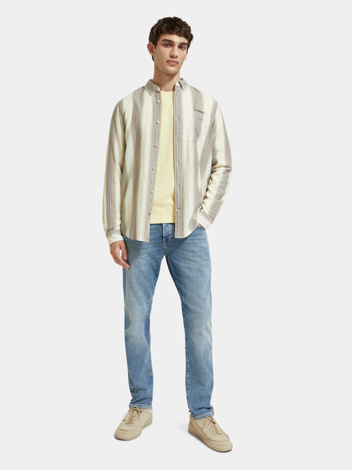 Lightweight herringbone shirt - Scotch & Soda AU