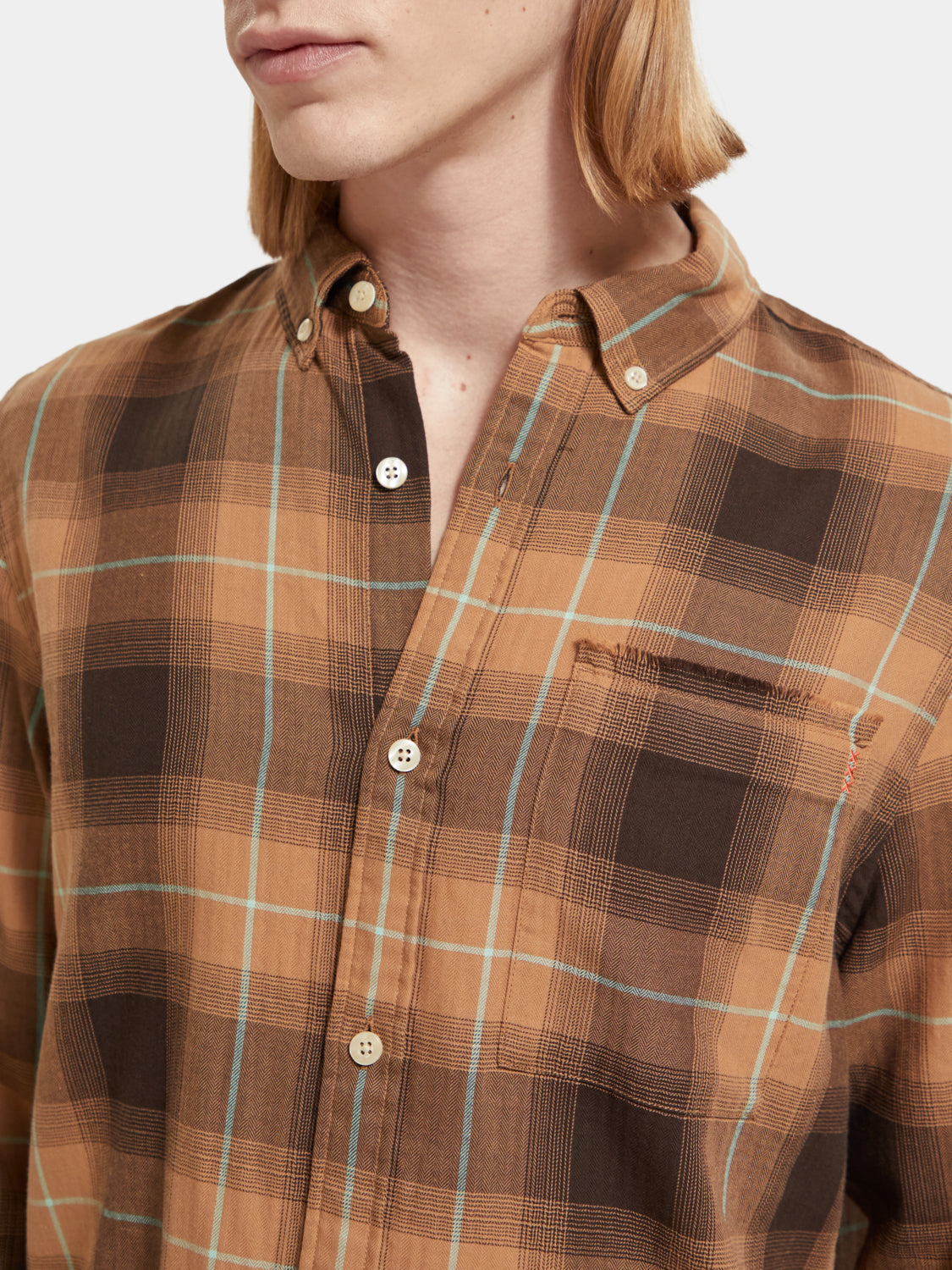 Lightweight herringbone shirt - Scotch & Soda AU