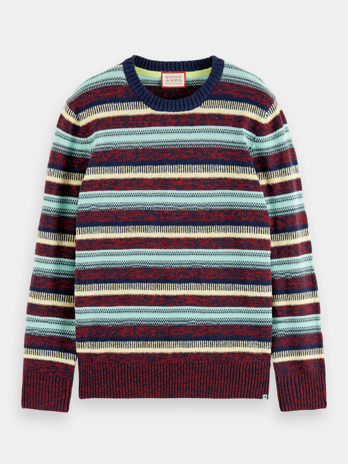 Regular-fit mixed yarn striped pullover - Scotch & Soda AU
