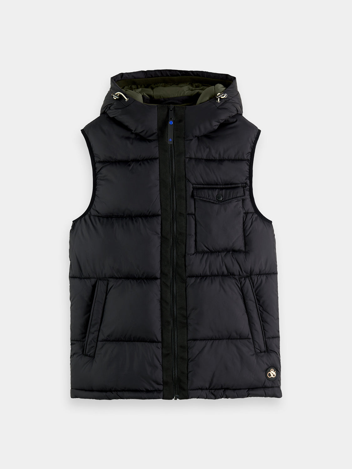 Hooded quilted bodywarmer