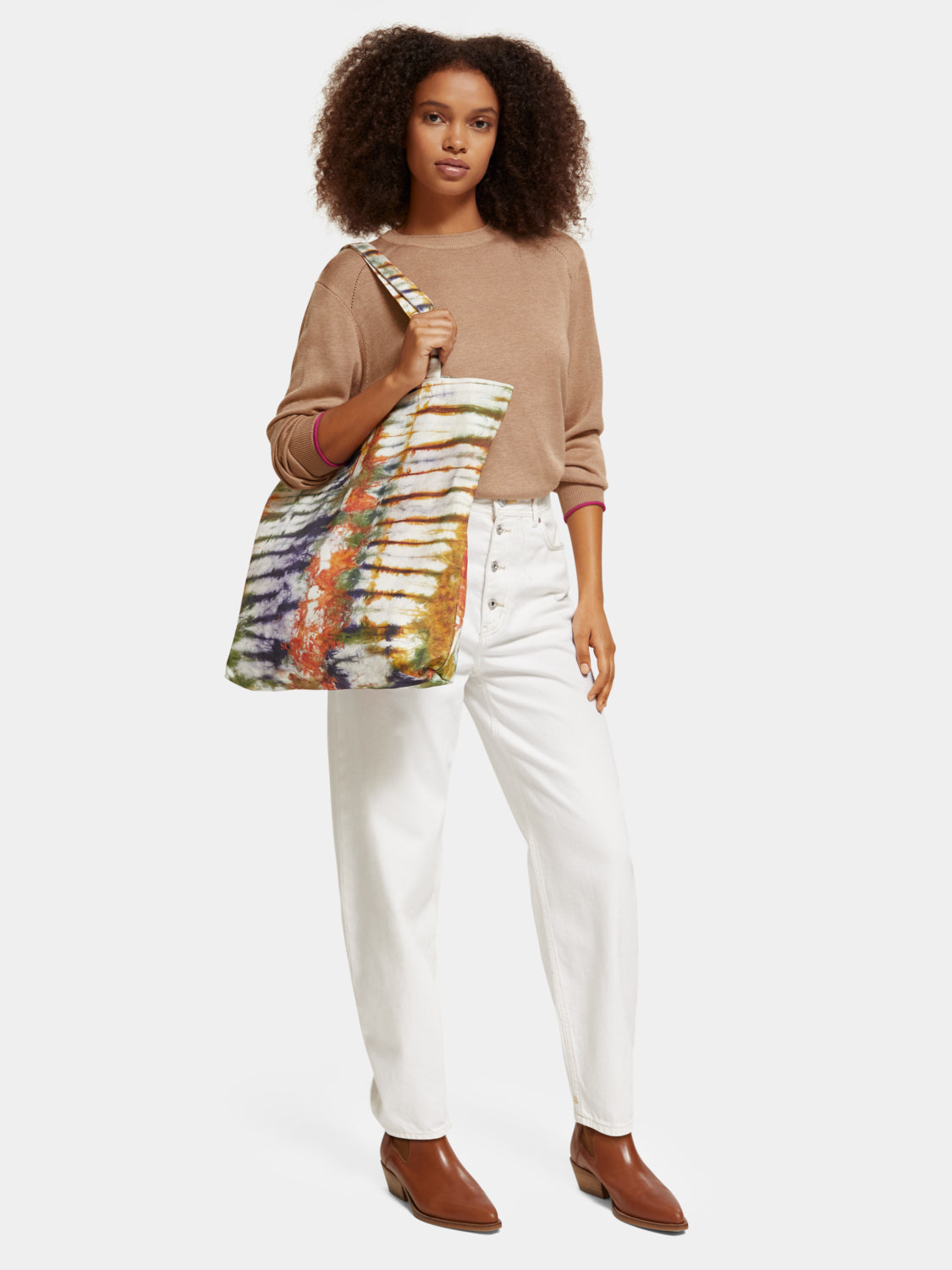 Printed canvas tote bag - Scotch & Soda AU
